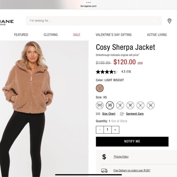 Lorna Jane sherpa jacket oversized xs - Picture 9 of 10